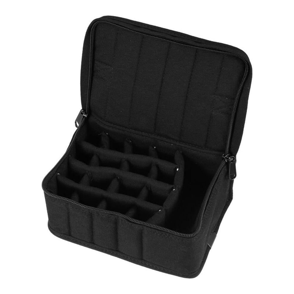 Nail Polish Bag Holds 17 Bottles for Nail Polish and Manicure Accessories Black